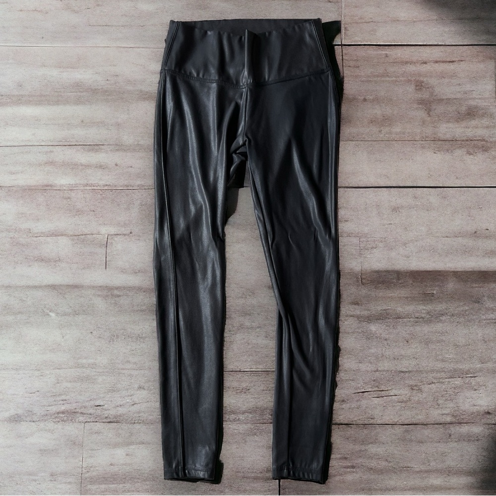 Women’s Black Faux Leather Leggings Pants Size Medium